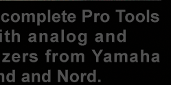 Studio V features a complete Pro Tools setup along with analog and modeling synthesizers from Yamaha (DX7!), Roland and Nord.