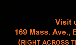Visit us at 169 Mass. Ave., Boston, MA, USA. (RIGHT ACROSS THE STREET FROM BERKLEE COLLEGE OF MUSIC)